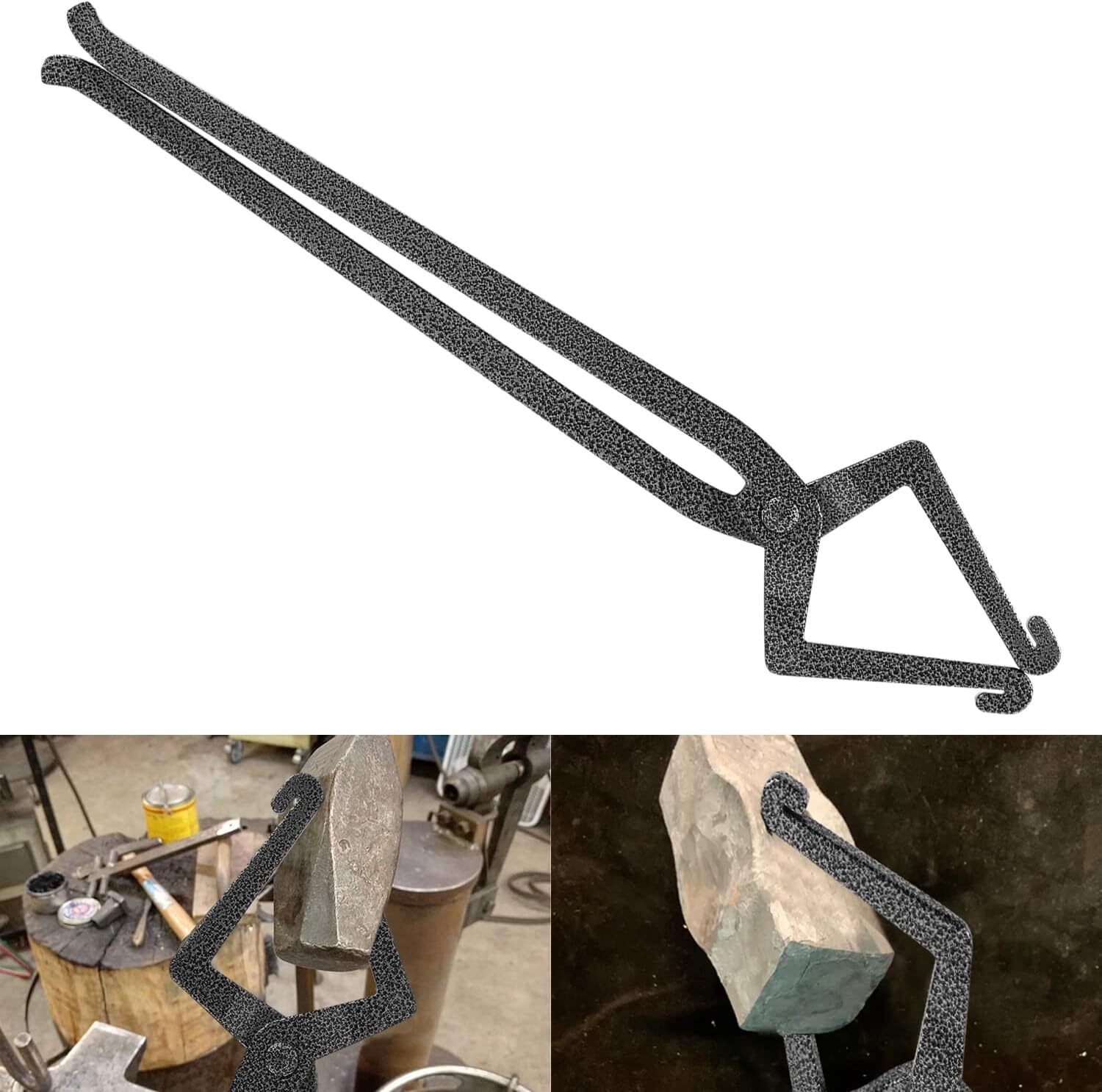 Blacksmith Pickup Tongs - Hammer Eye Tongs - Blacksmith Tool
