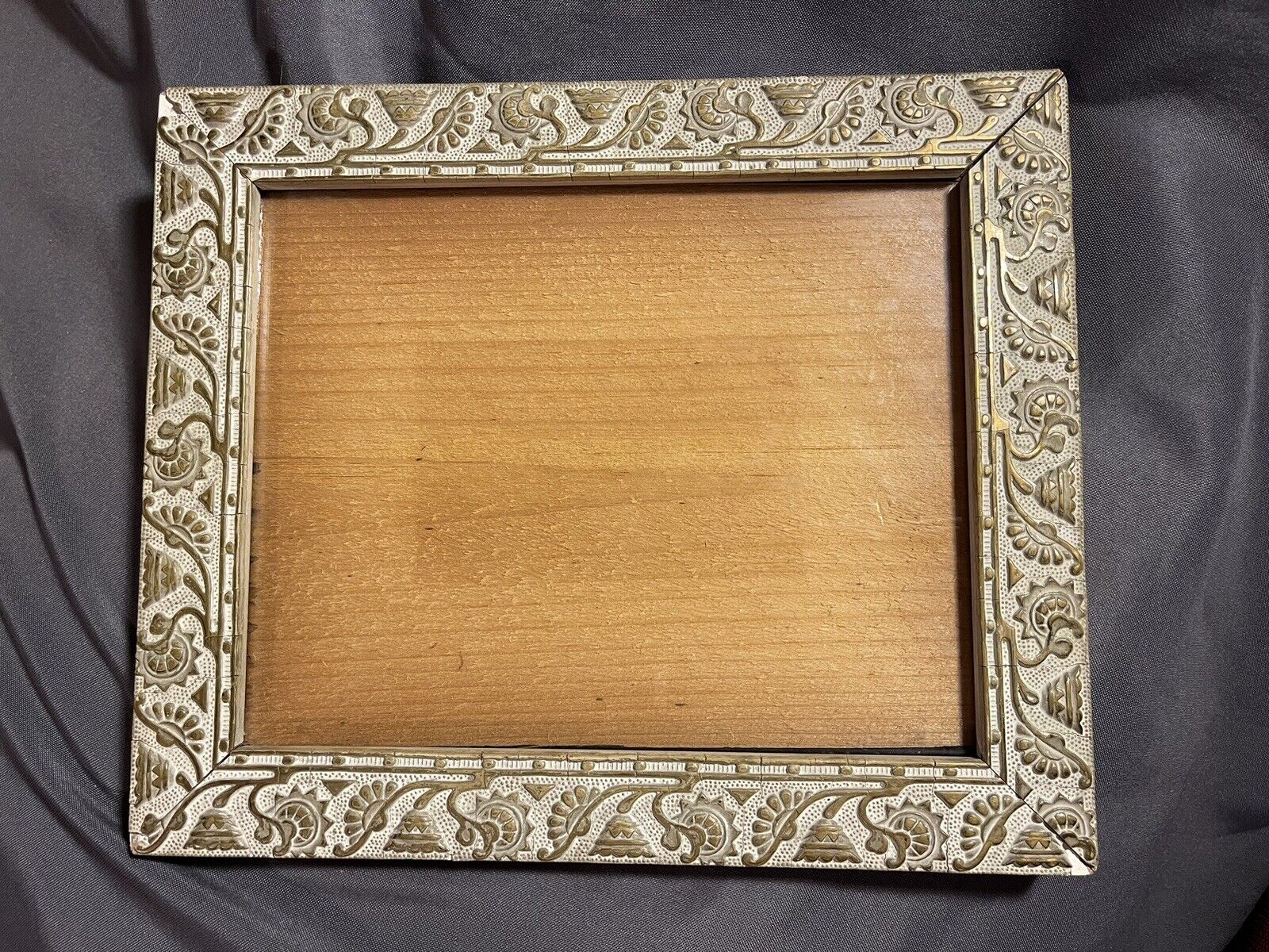 Antique Victorian Period Aesthetic Movement Carved Wood and Gesso Frame