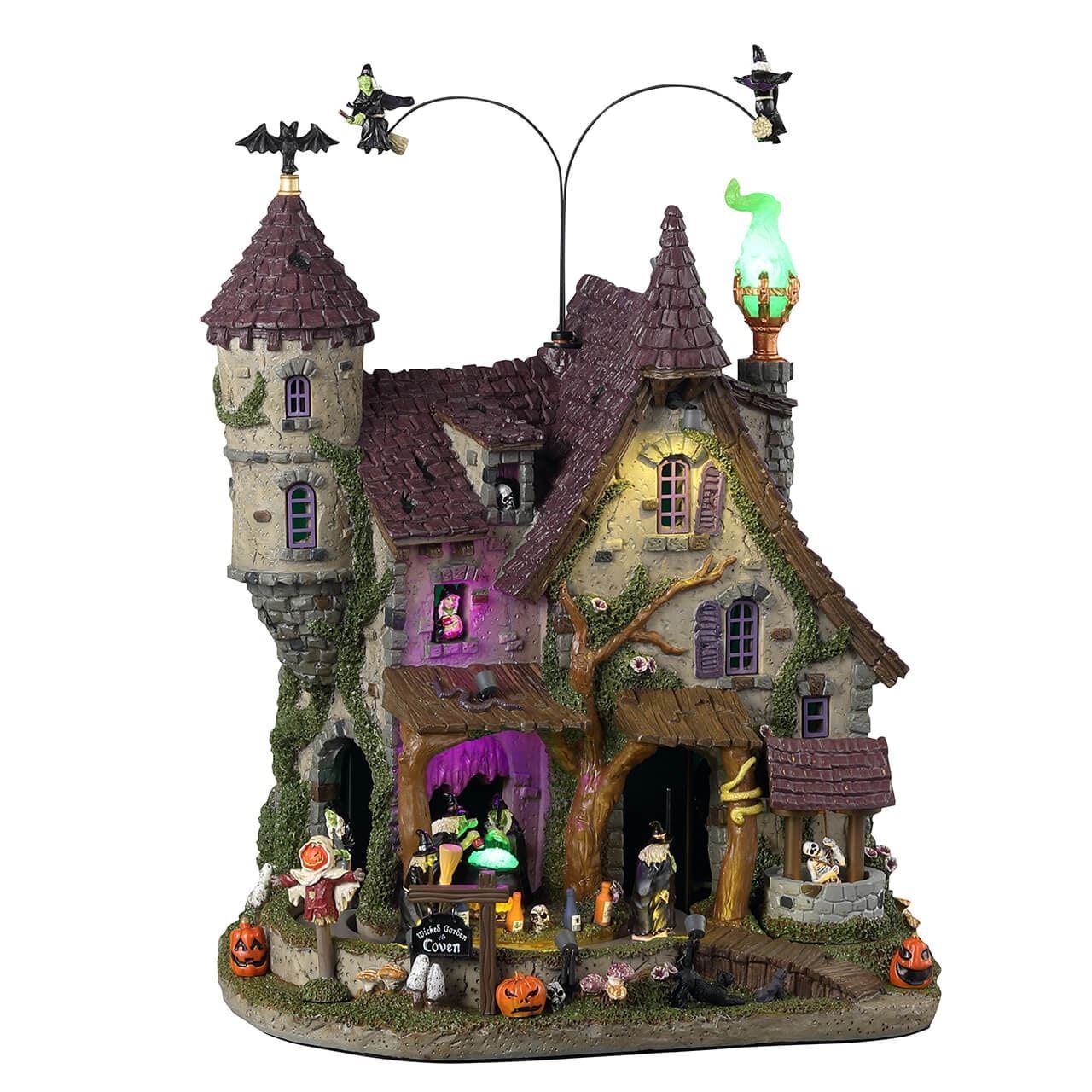 Lemax Spooky Town Halloween Village Wicked Garden Coven Skeleton in Well 35017