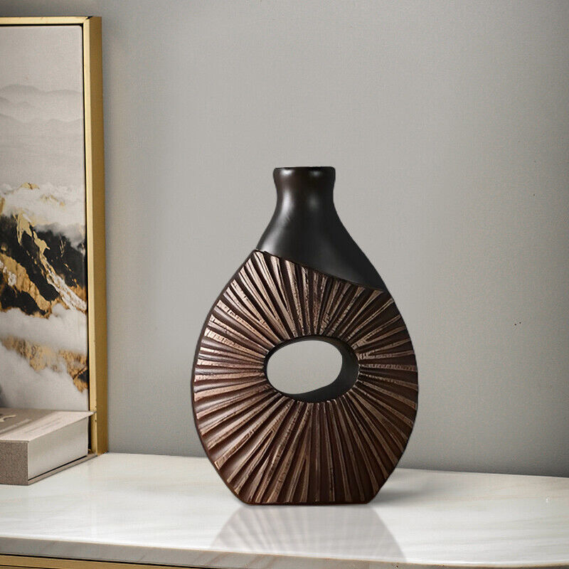 DKTDT Resin Decorative Vase Handmade Elegant Art Vase for Home Decor H15.8 inch
