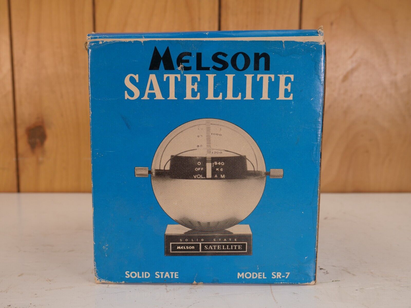 VINTAGE TRANSISTOR RADIO MELSON SATELLITE MCM 1950,S SPACE AGE TESTED