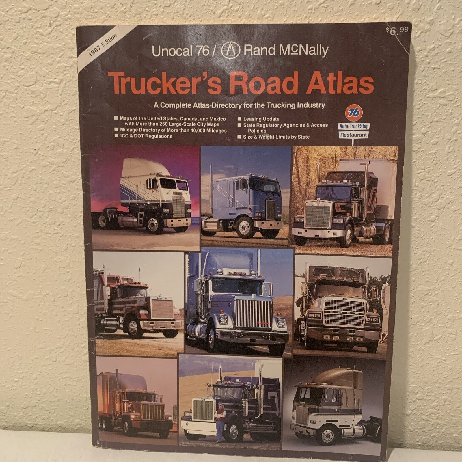 Vintage Unocal 76 Rand McNally 1987 Edition Truckers Road Atlas