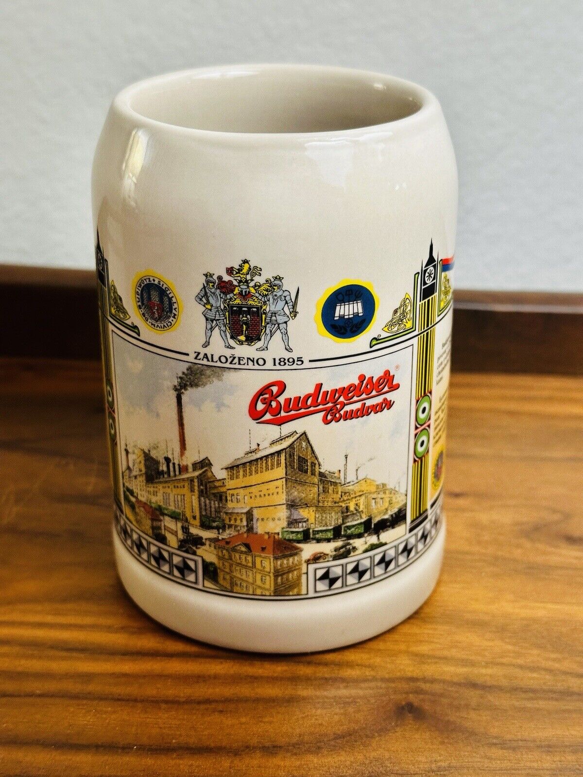 Vintage Budweiser Budvar ZaloŽeno 1895 Beer Stein Mug Cup .5L  EDICE BM&MM AO273