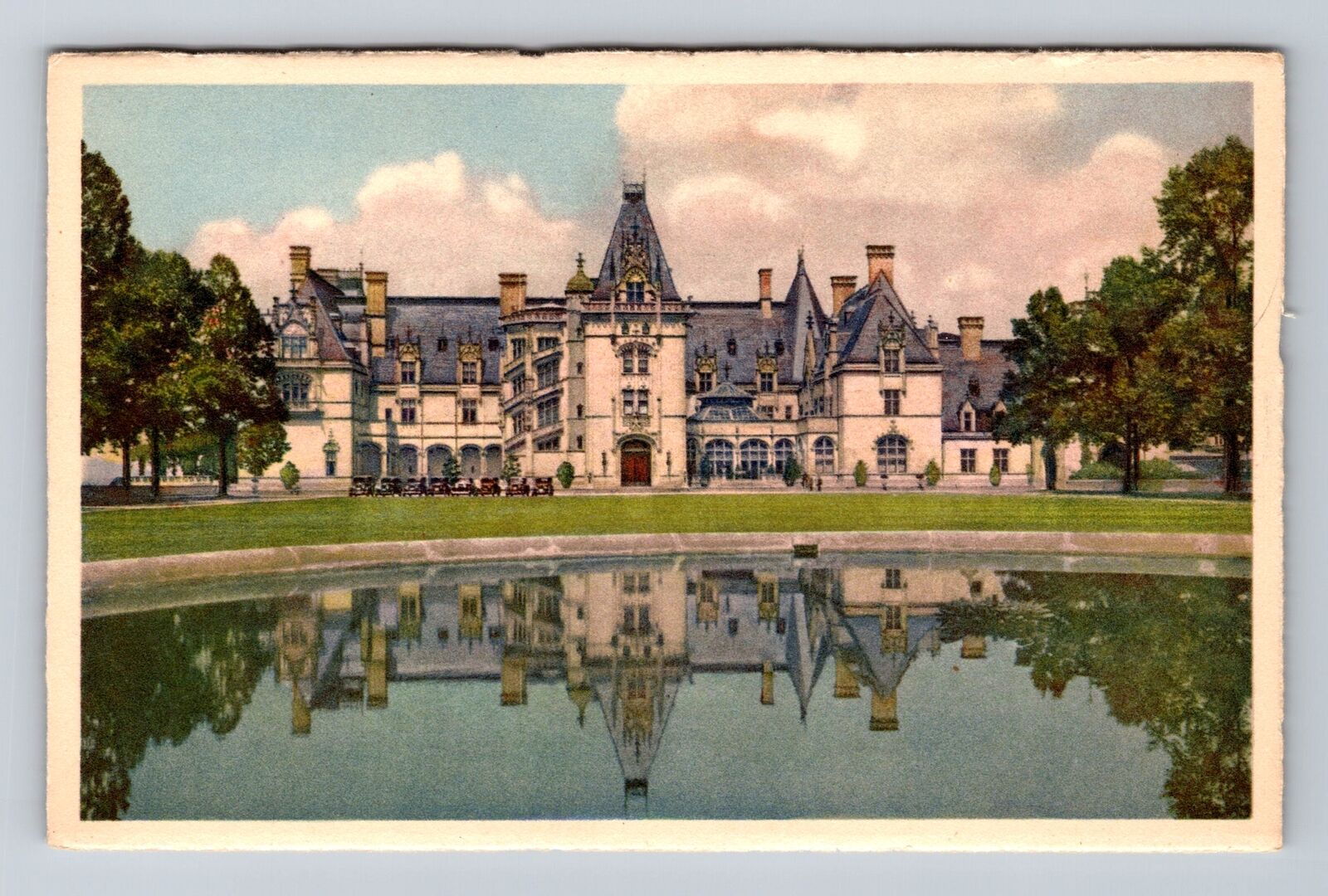 Biltmore NC-North Carolina, Biltmore House Front View, Antique Vintage Postcard