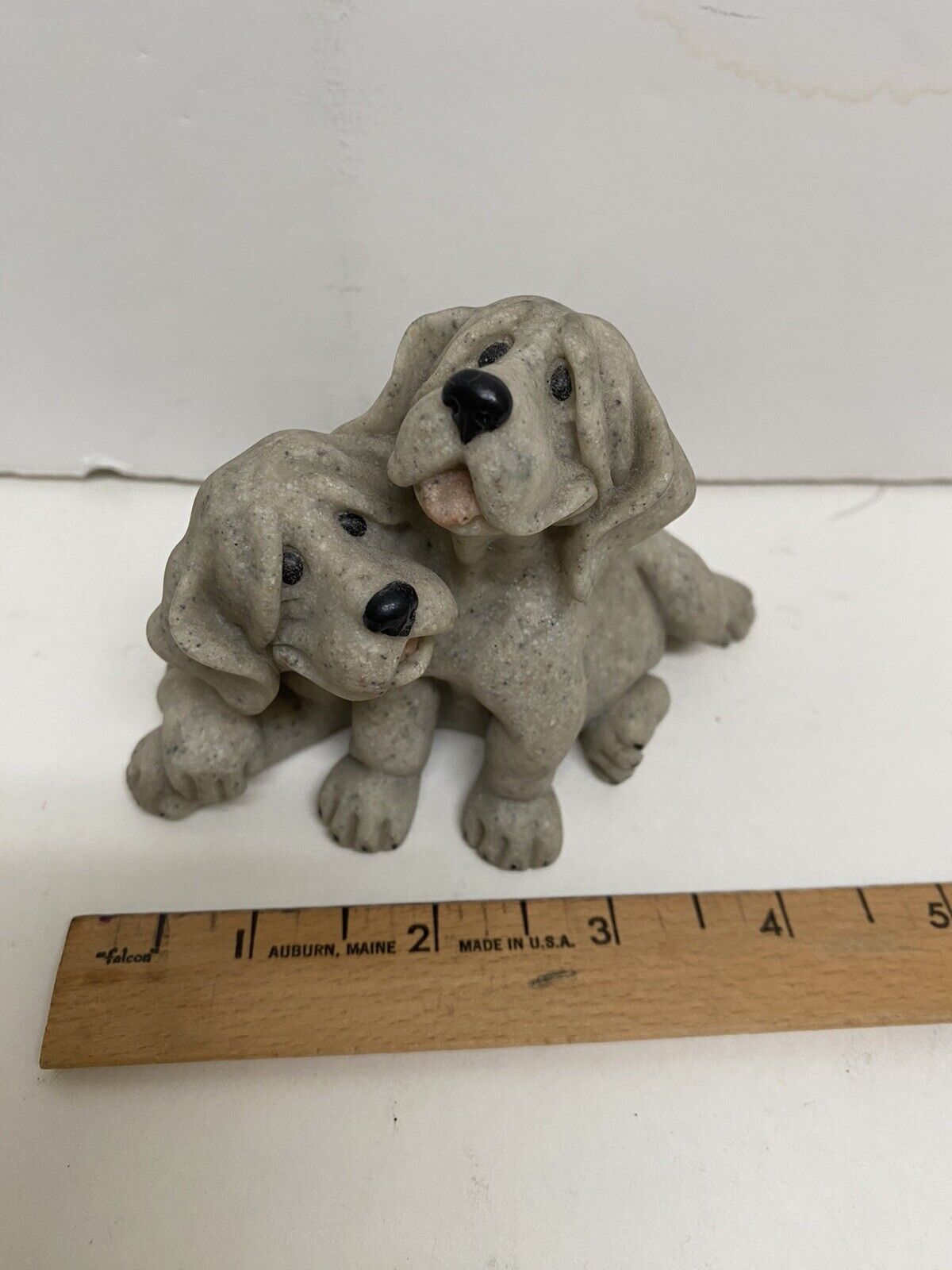 2001 Quarry Critters Pebbles & Patch Second Nature Design Cute Puppy Figurine VG