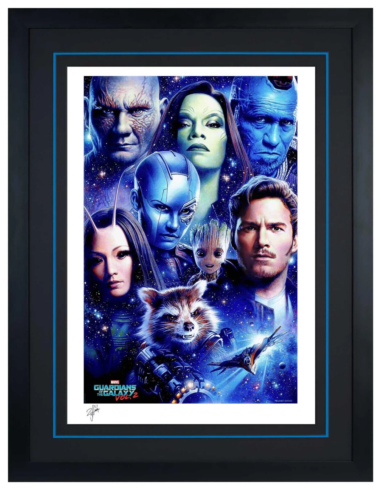 Guardians of the Galaxy Vol. 2 Art Print Sideshow Framed Tsuneo Sanda SOLD OUT