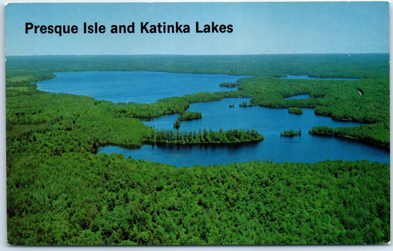 Postcard - Presque Isle and Katinka Lakes - Presque Isle, Wisconsin
