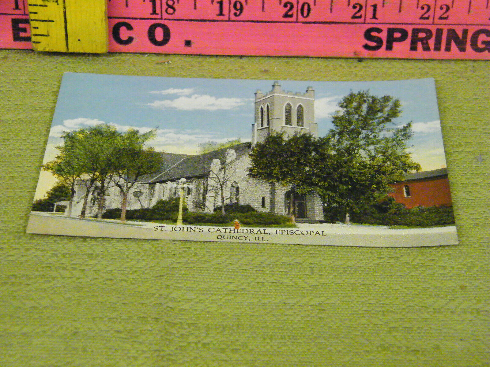 VTG 1959 St. John\'s Cathedral, Episcopal Quincy, IL, Never Post Marked