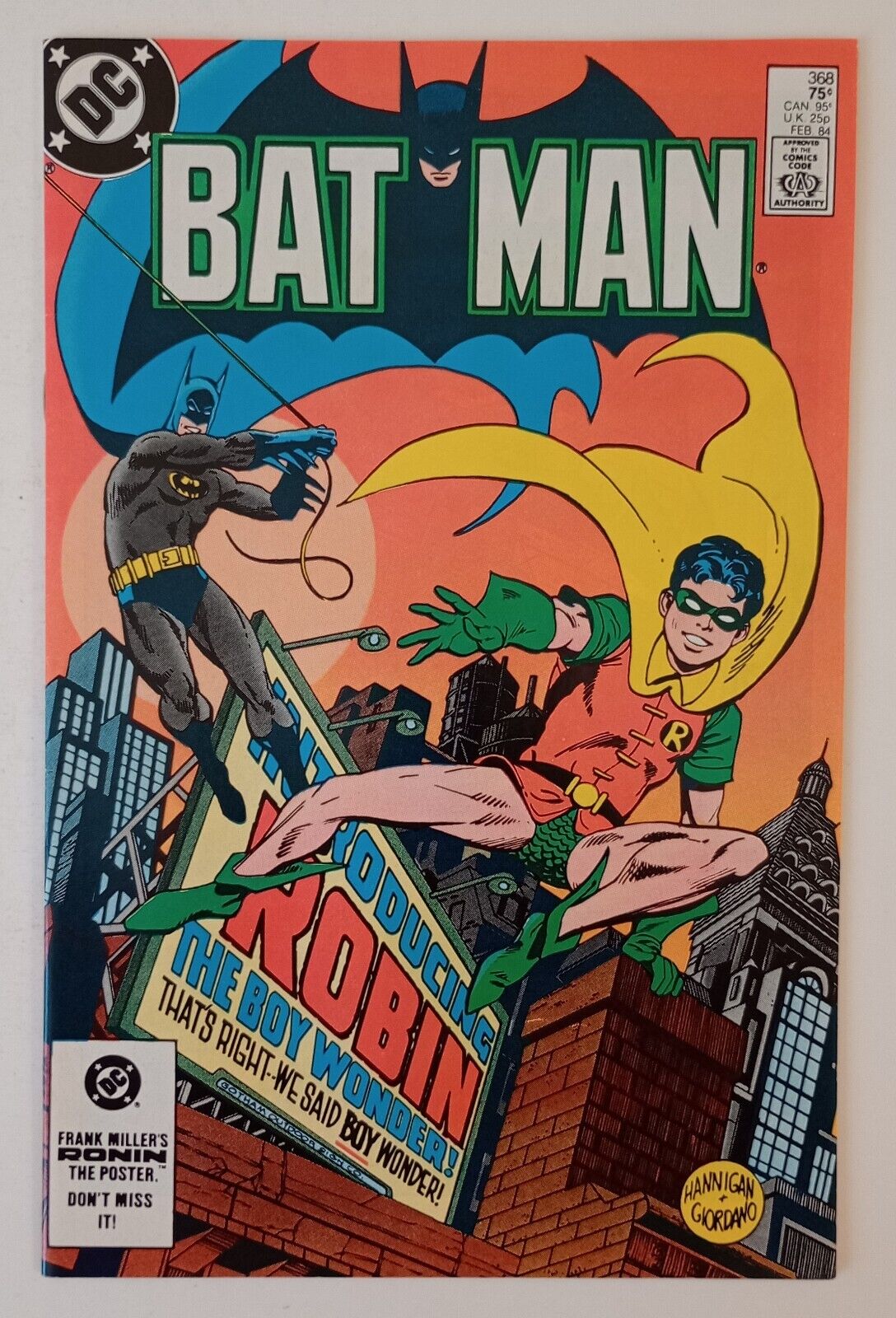 Batman #368  (1st app of Jason Todd as Robin) 1984