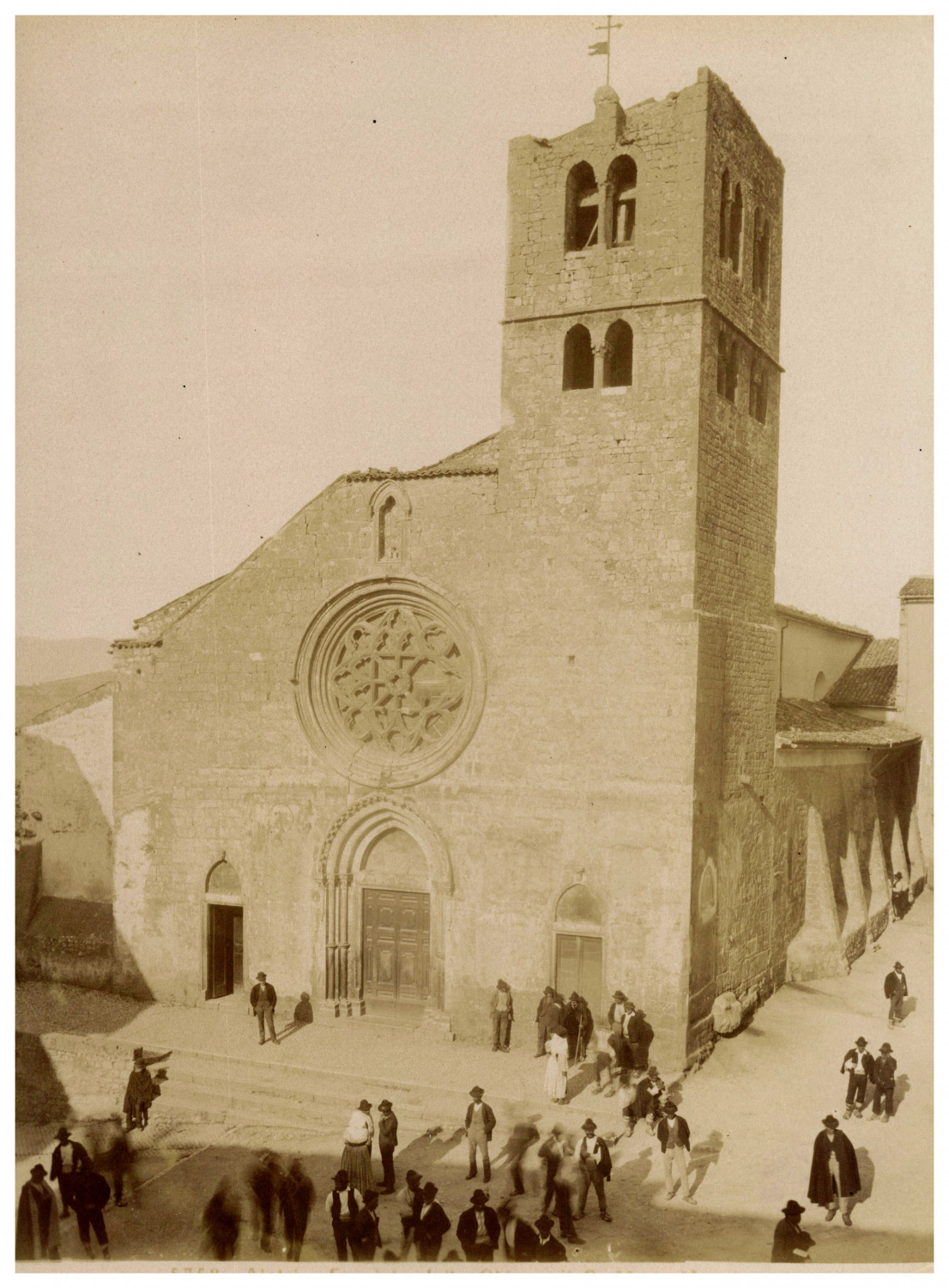Italia, Alatri, Santa Maria Maggiore Vintage print, albumin print 25.5x1 print