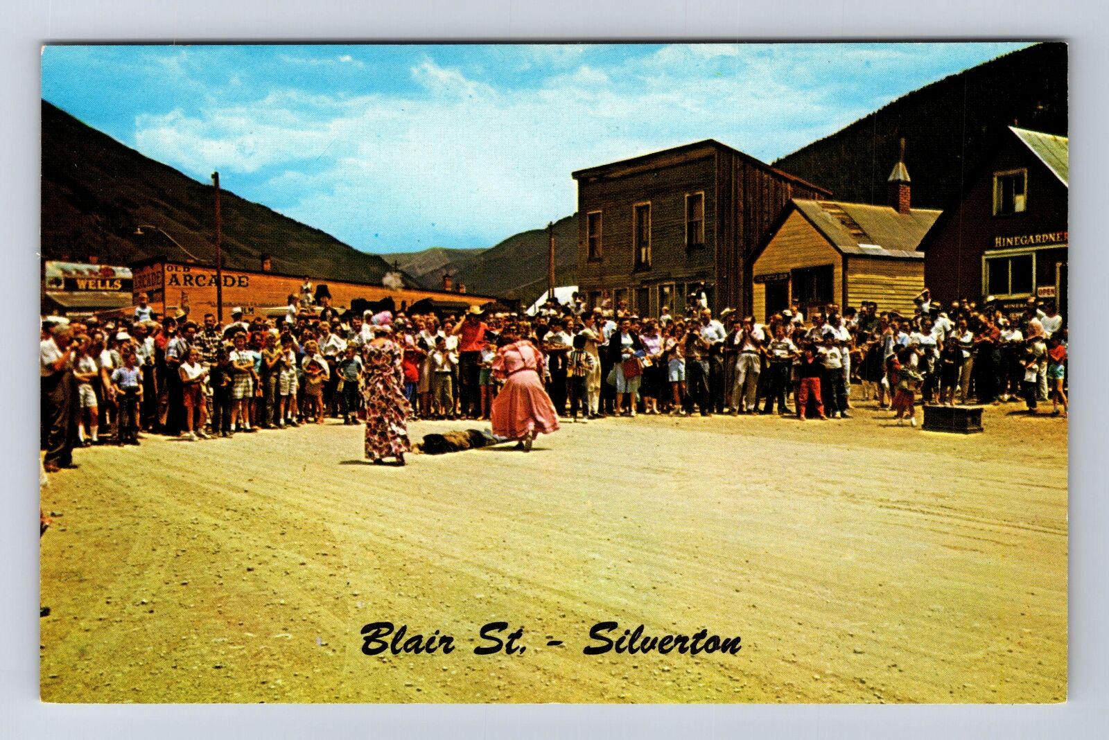 Silverton CO-Colorado, Blair Street, Advertisement, Antique, Vintage Postcard