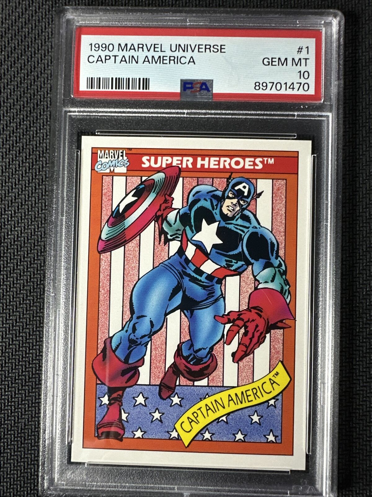 1990 Impel Marvel Universe #1 Captain America 🇺🇸 PSA 10 GEM MINT