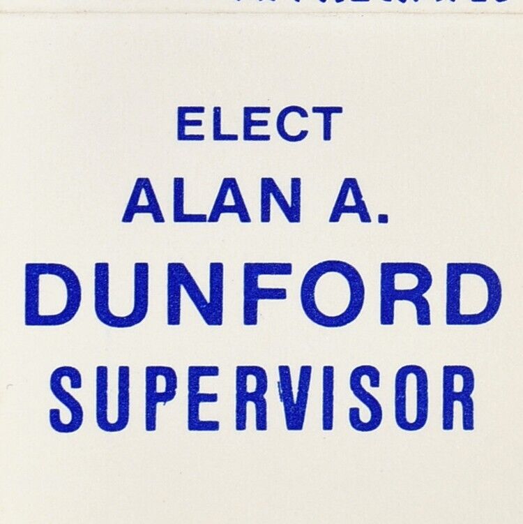 1980s Alan A Dunford Supervisor Max Meadows Wythe County Virginia Election Vote