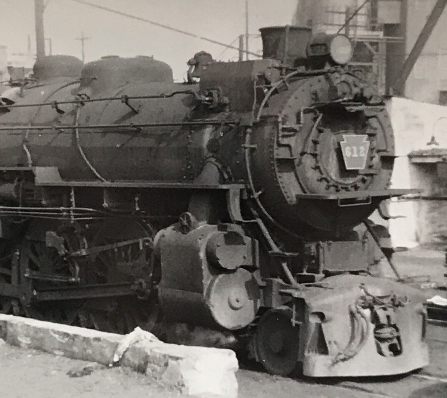 Pennsylvania Railroad PRR #612 4-6-2 Locomotive Train Photo Perth Amboy NJ 1957