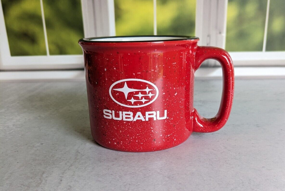 Subaru Logo Red Coffee Mug Ceramic Subie Promo AA96