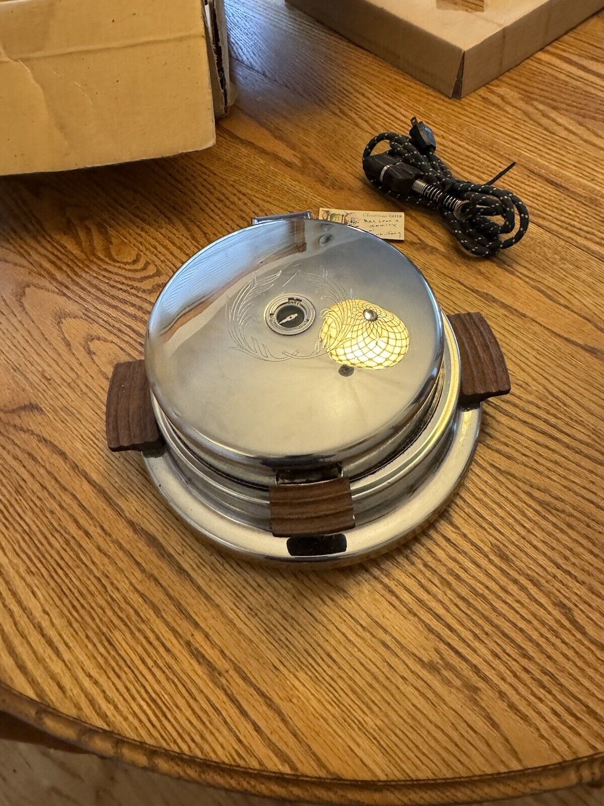 Vintage Dominion Waffle Maker Deco, Cleaned  1302 Nice