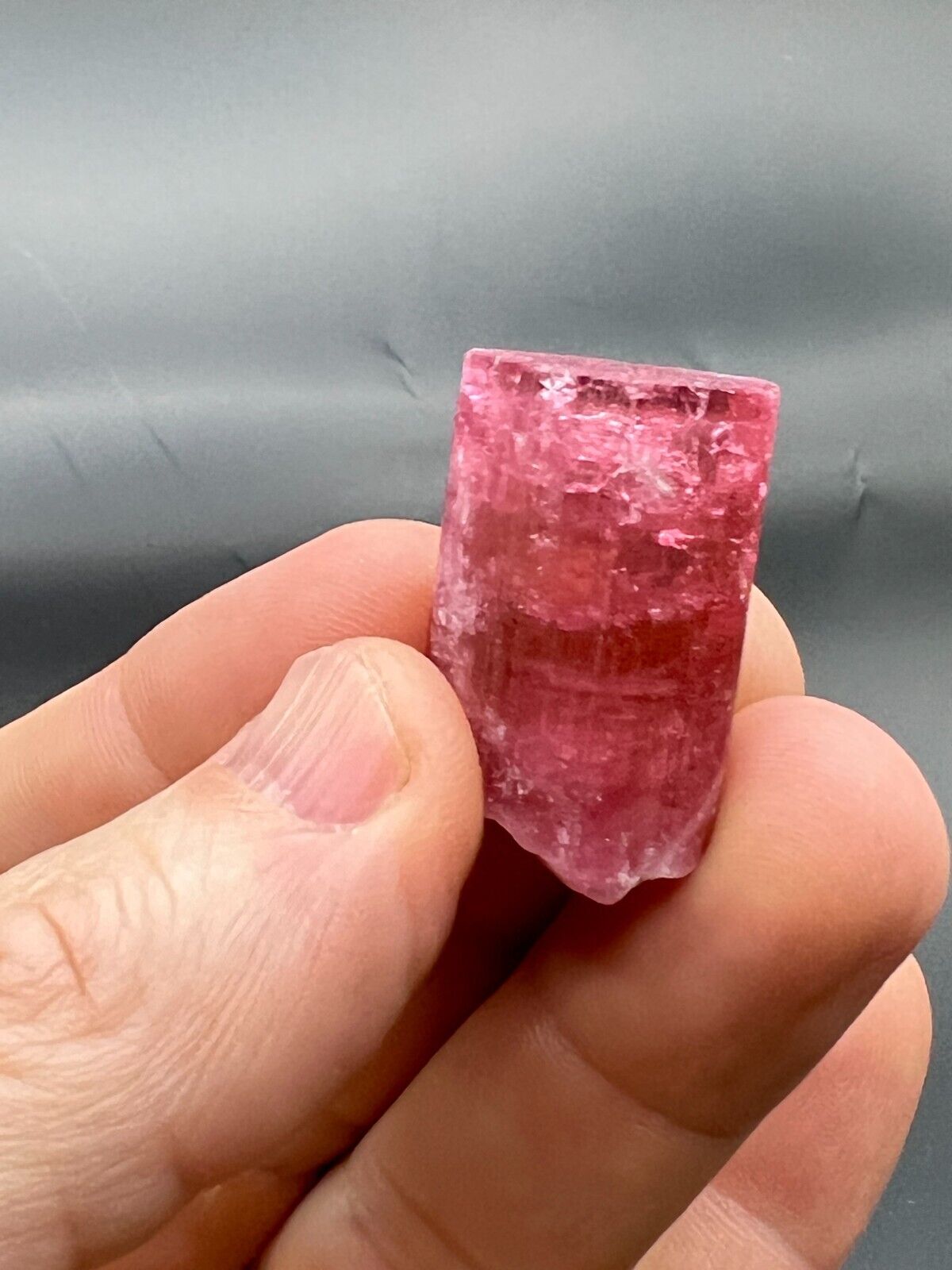 Pink Tourmaline 17.4 Grams Paprok Mine sharp termination