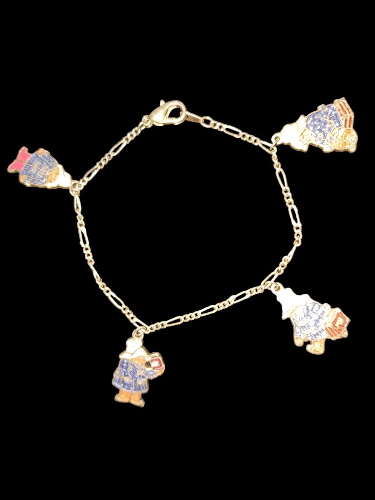 Vintage Winnie the Pooh Charm Bracelet P & Co 1998 Gold