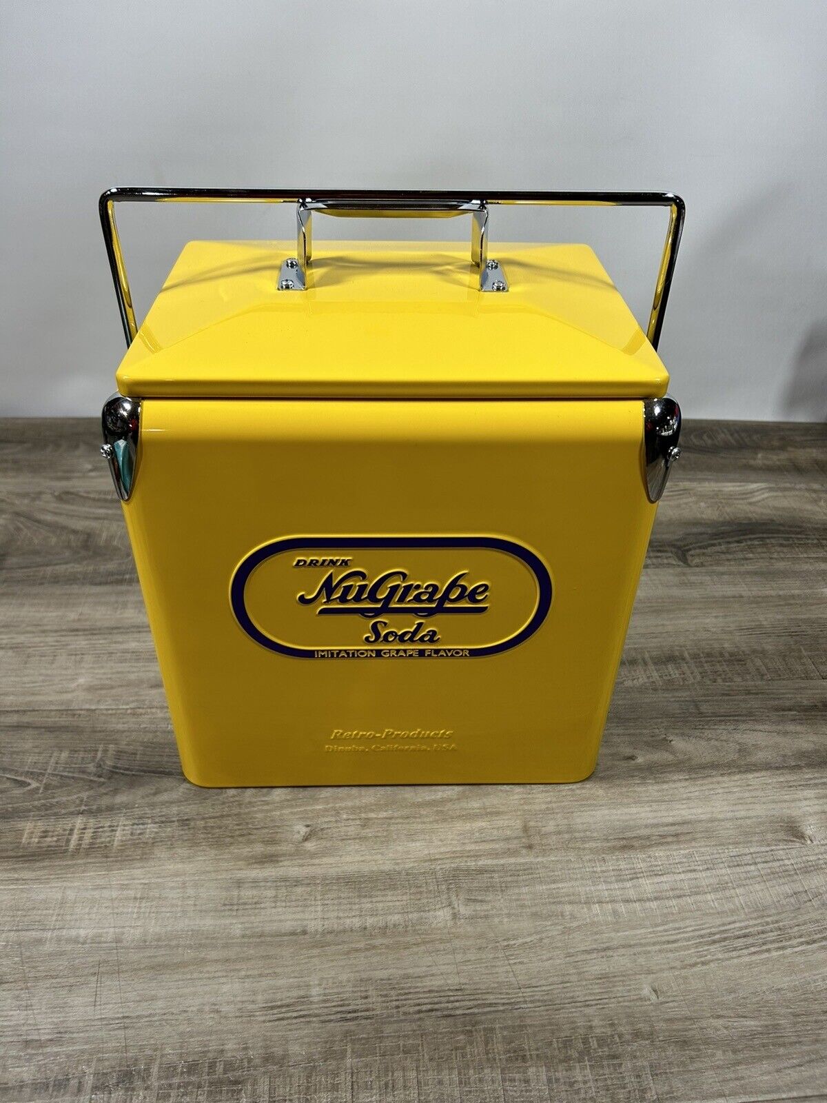 Vintage Metal NuGrape Soda Cooler by Retro-Products USA