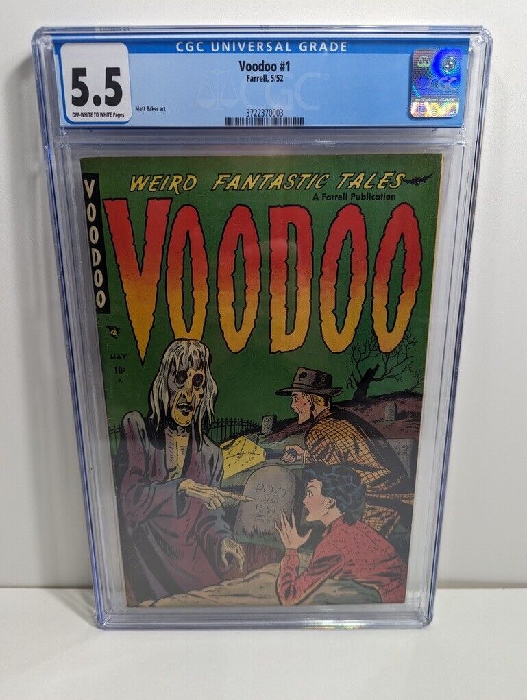 Voodoo #1 - Matt Baker Cover - CGC 5.5 - Pre Code Horror 