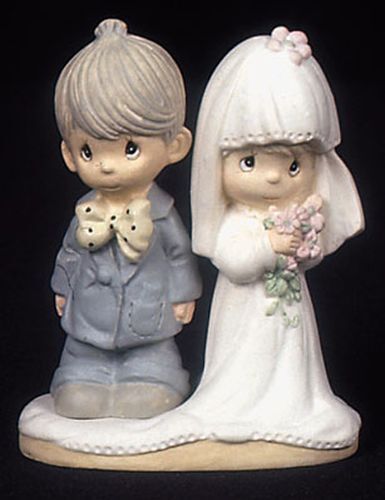  Enesco Precious Moments Resin Wedding Couple 2 3/4\