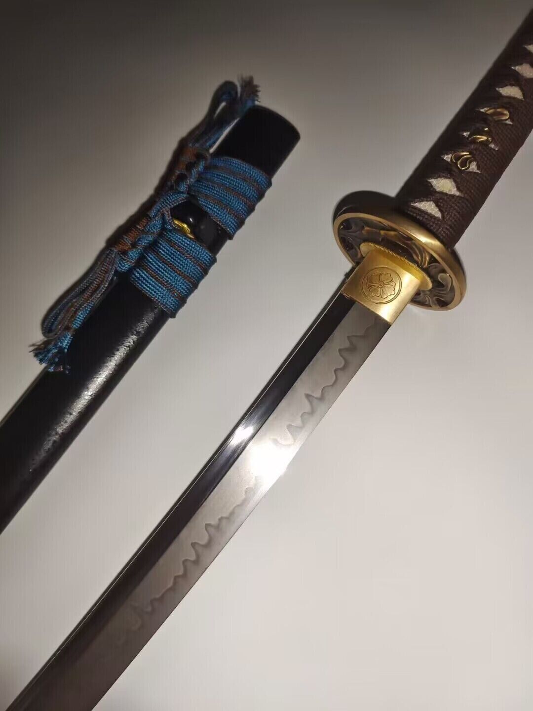 Handmade Real Yokote Japanese Samurai Katana T10 Steel Clay Tempered Sword