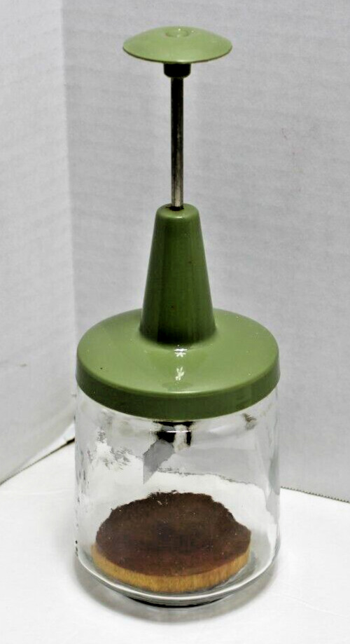 Vintage Federal Housewares - Avocado Top - Glass Nut Chopper USA