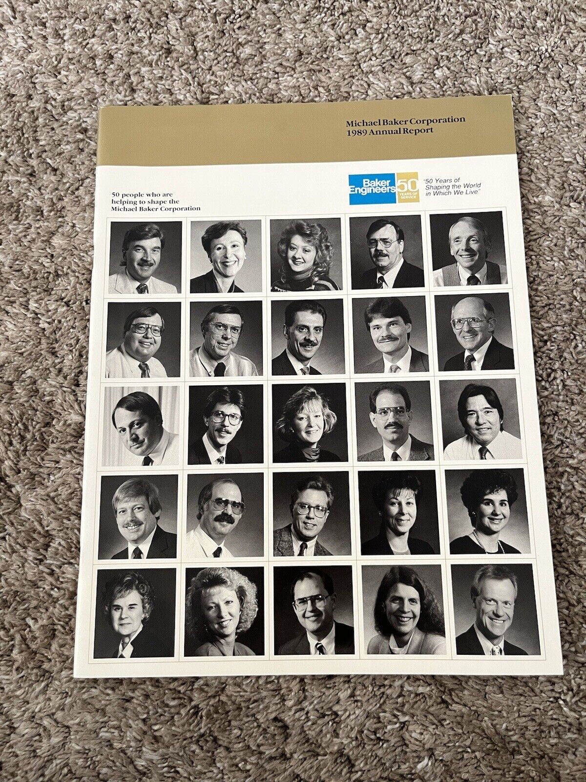 Vintage Michael Baker Corporation Engineers 1989 Annual Report 50 Years Service