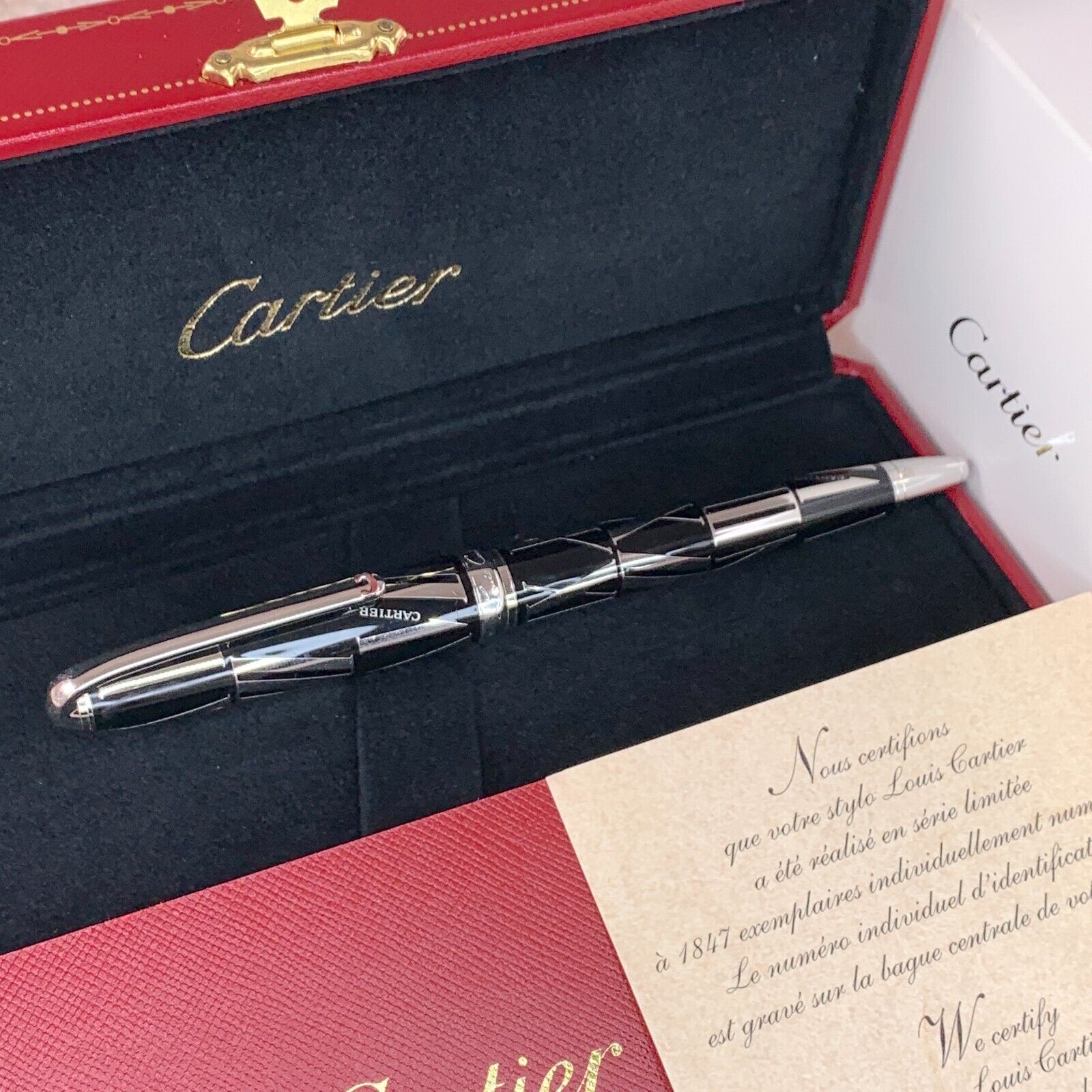 Cartier Ballpoint Pen Louis Limited Edition Roman Numeral with Case & Papers