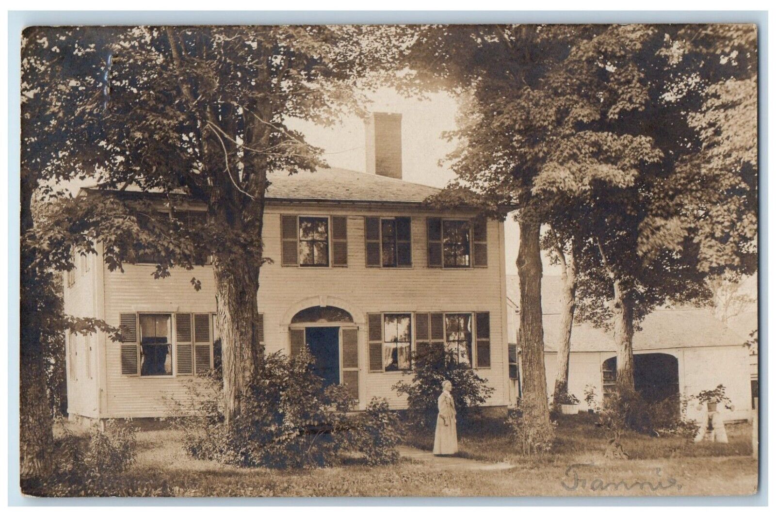 1909 View Of Residence Frannie Hartwell Haverhill NH RPPC Photo Posted Postcard