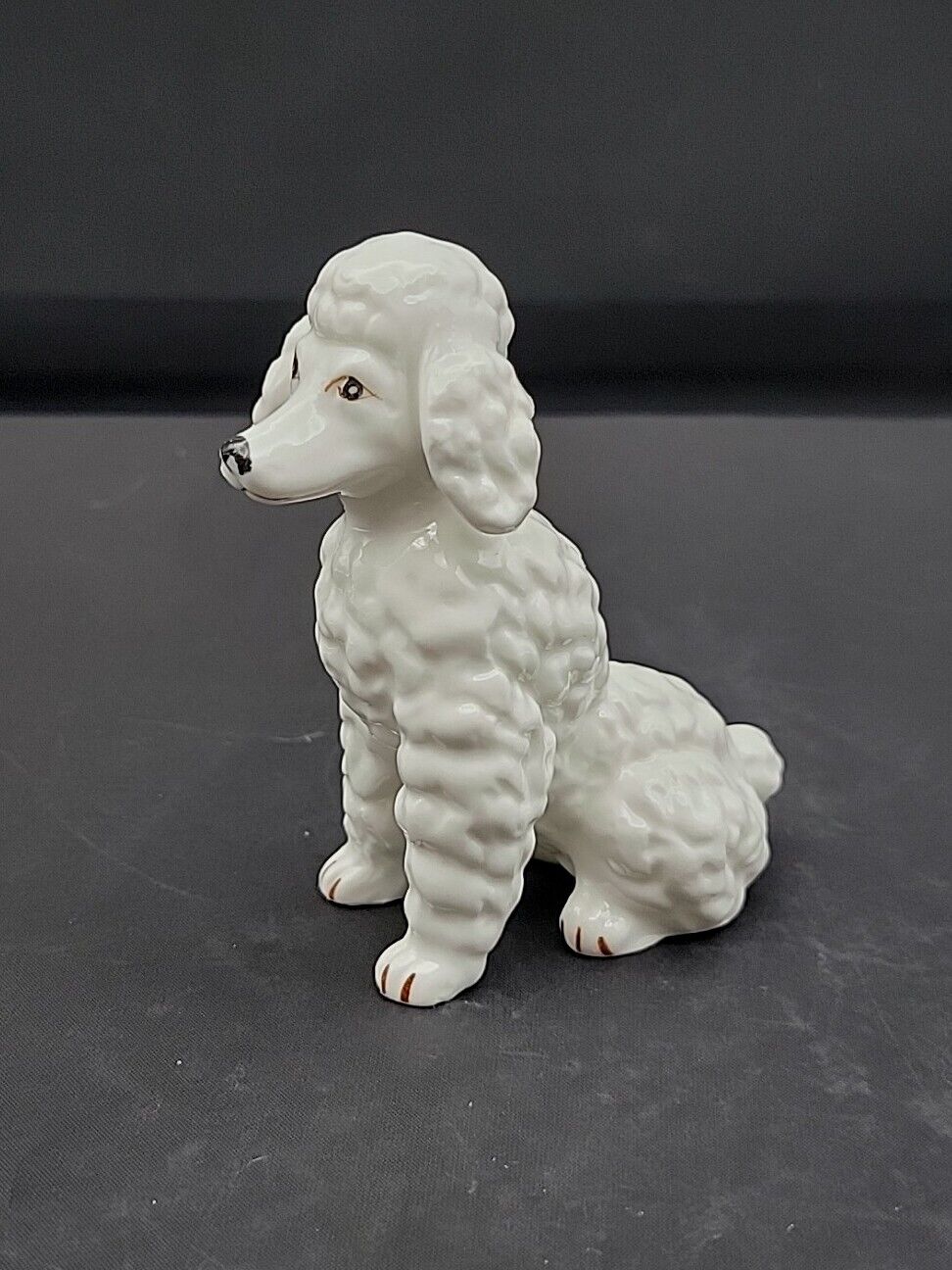 White French Poodle Porcelain 3\