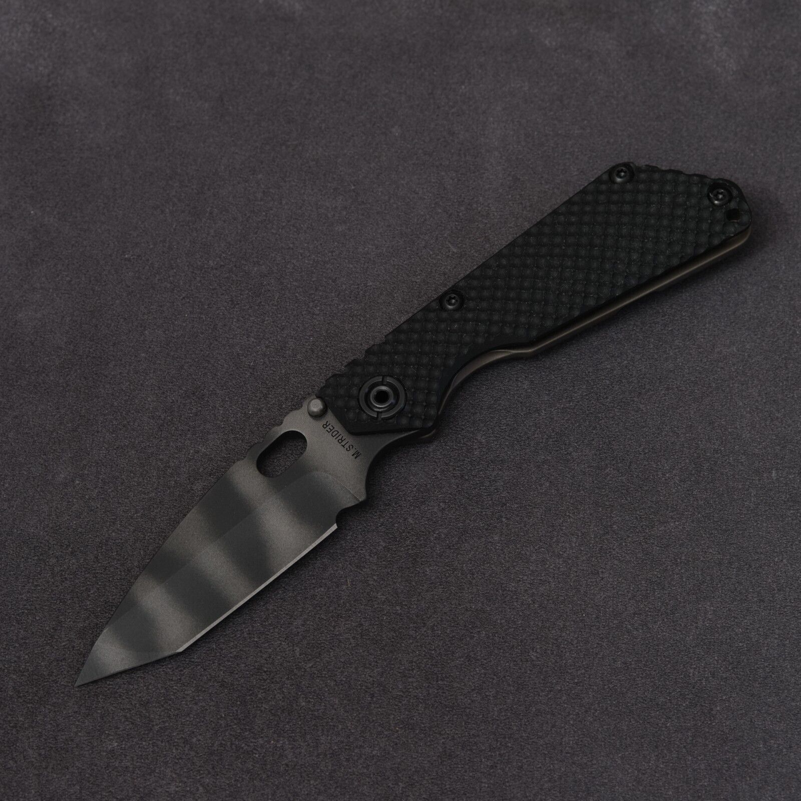 Strider Knives SnG Tanto MagnaCut - Tiger Stripe Blade / Black GG G10