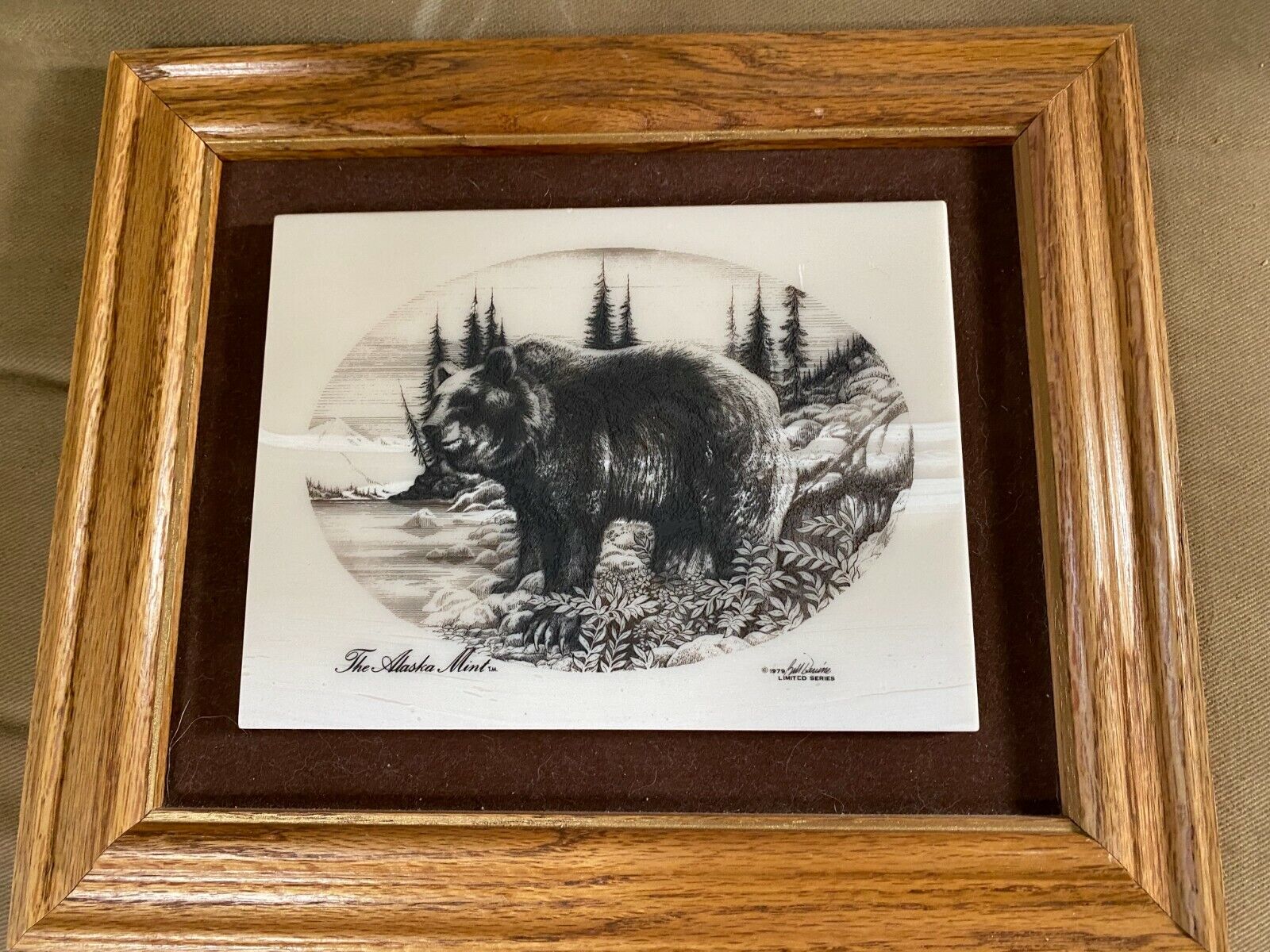 The Alaska Mint, Bill Devine, 1979 Bear Etching - Print