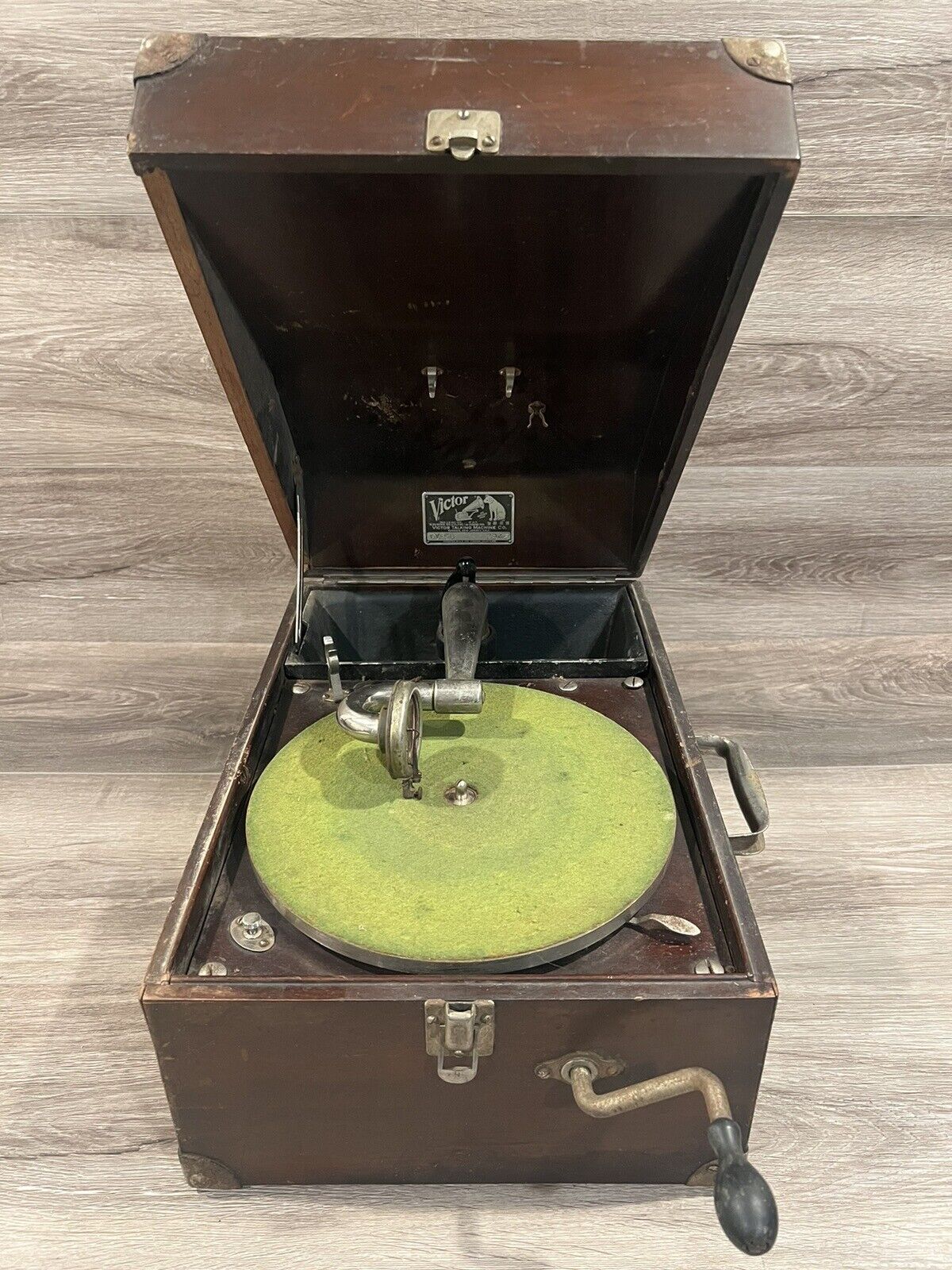 Antique Vtg 1920s Victor Talking Machine VV-50 Phonograph Record Player 