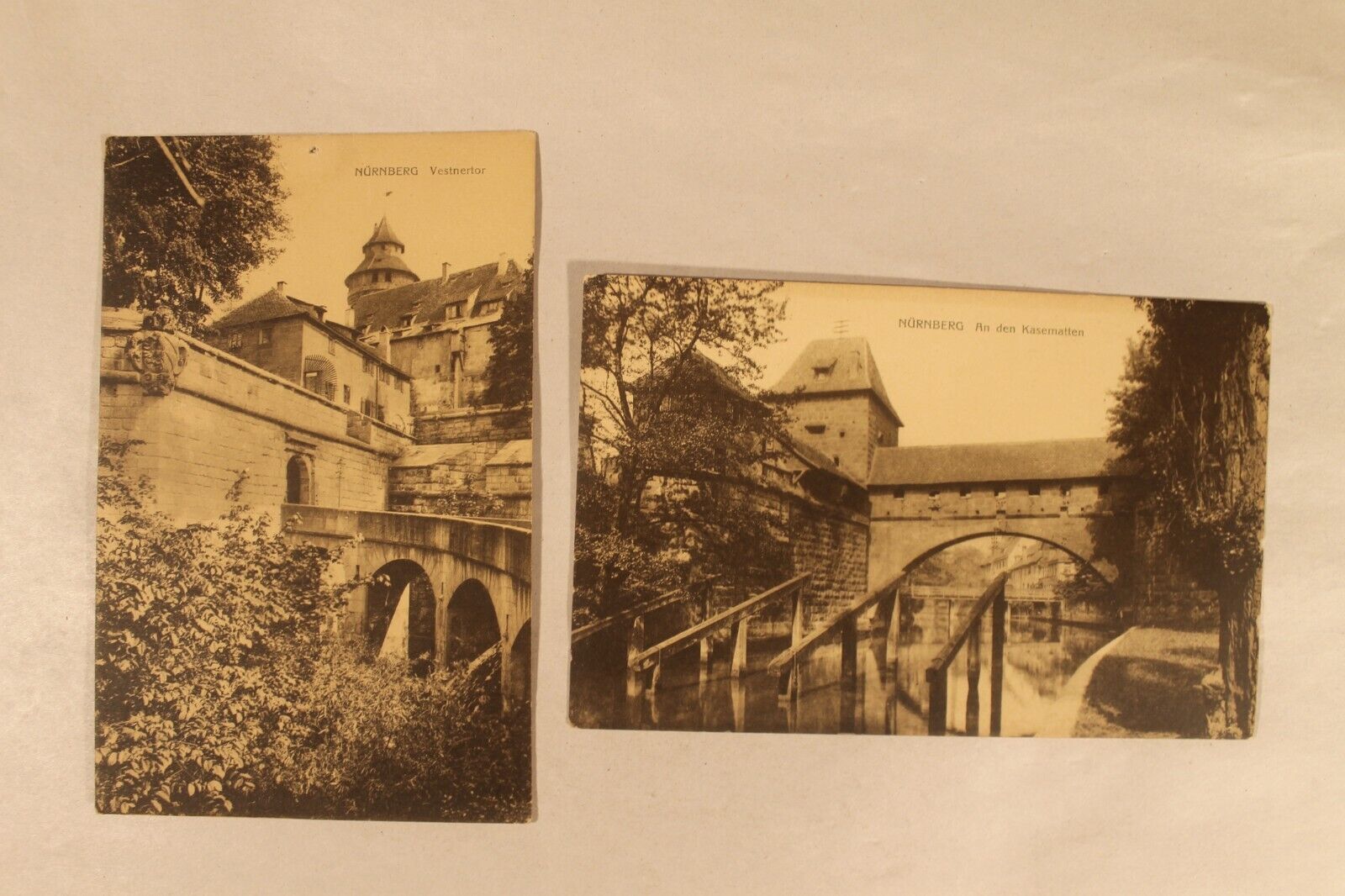 Nurnberg Fort 2 Postcards Germany - Black and White Unposted