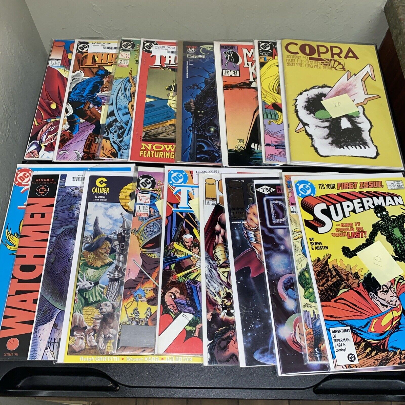 19 comic books Superman the savage dragon dazzler Manhunter Copra And More…