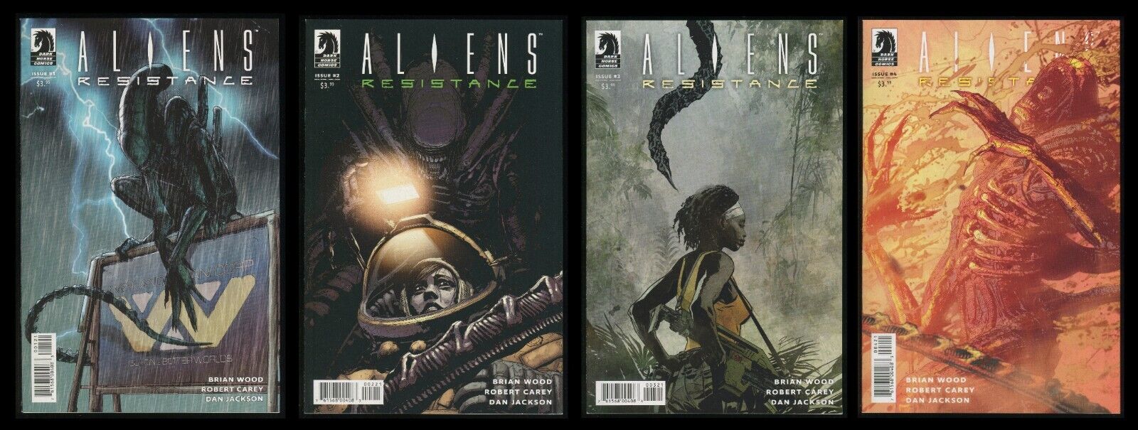 Aliens Resistance Variant Comic Set 1-2-3-4 Lot B Sequel to Alien Isolation Game