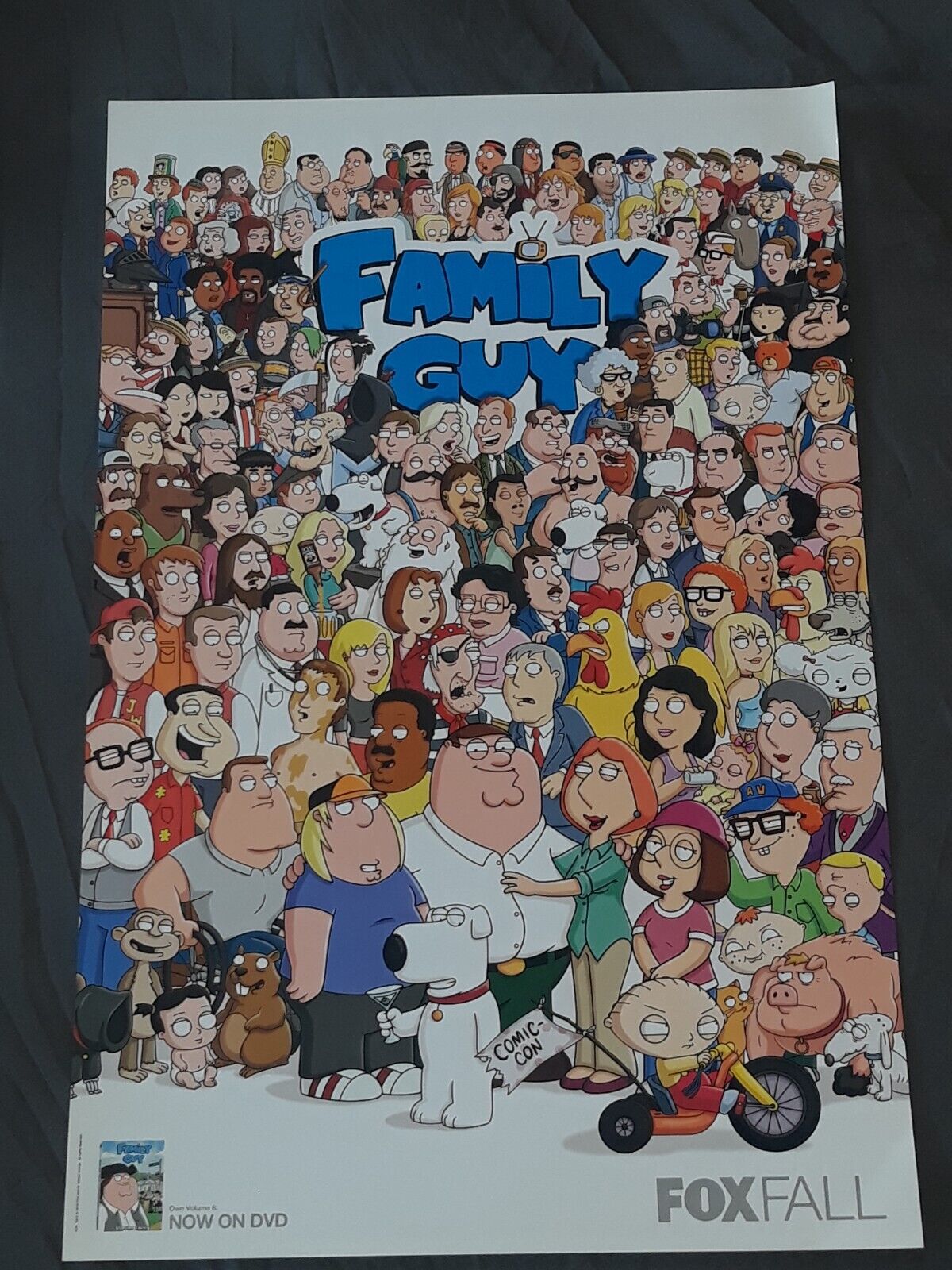 SDCC 2010 Comic Con Exclusive FAMILY GUY Character Cast Promo POSTER. Rare 11x17