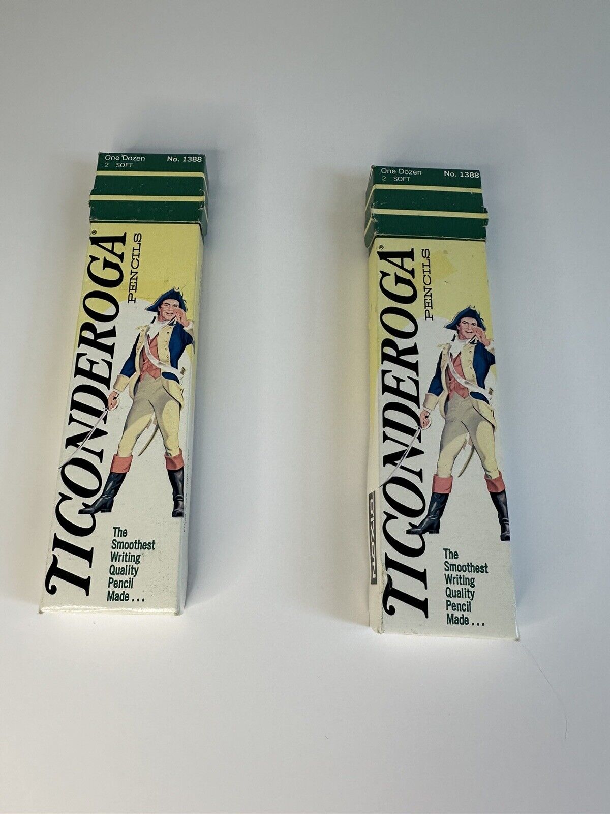 Vintage Two Boxes (24 Pencils) Dixon Ticonderoga #2 Soft Pencils No.1388 NOS