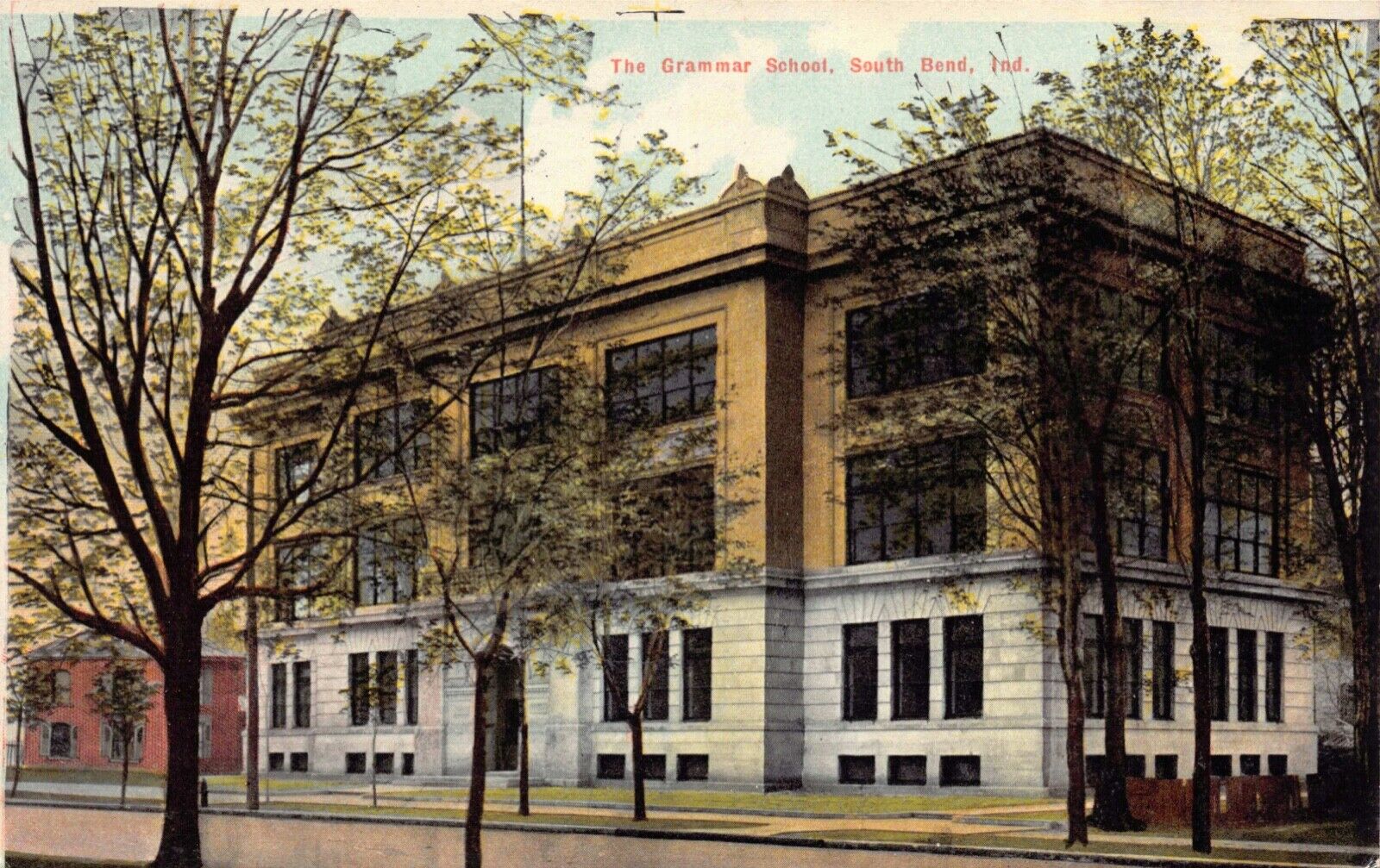 Postcard The Grammar School in South Bend, Indiana~125345