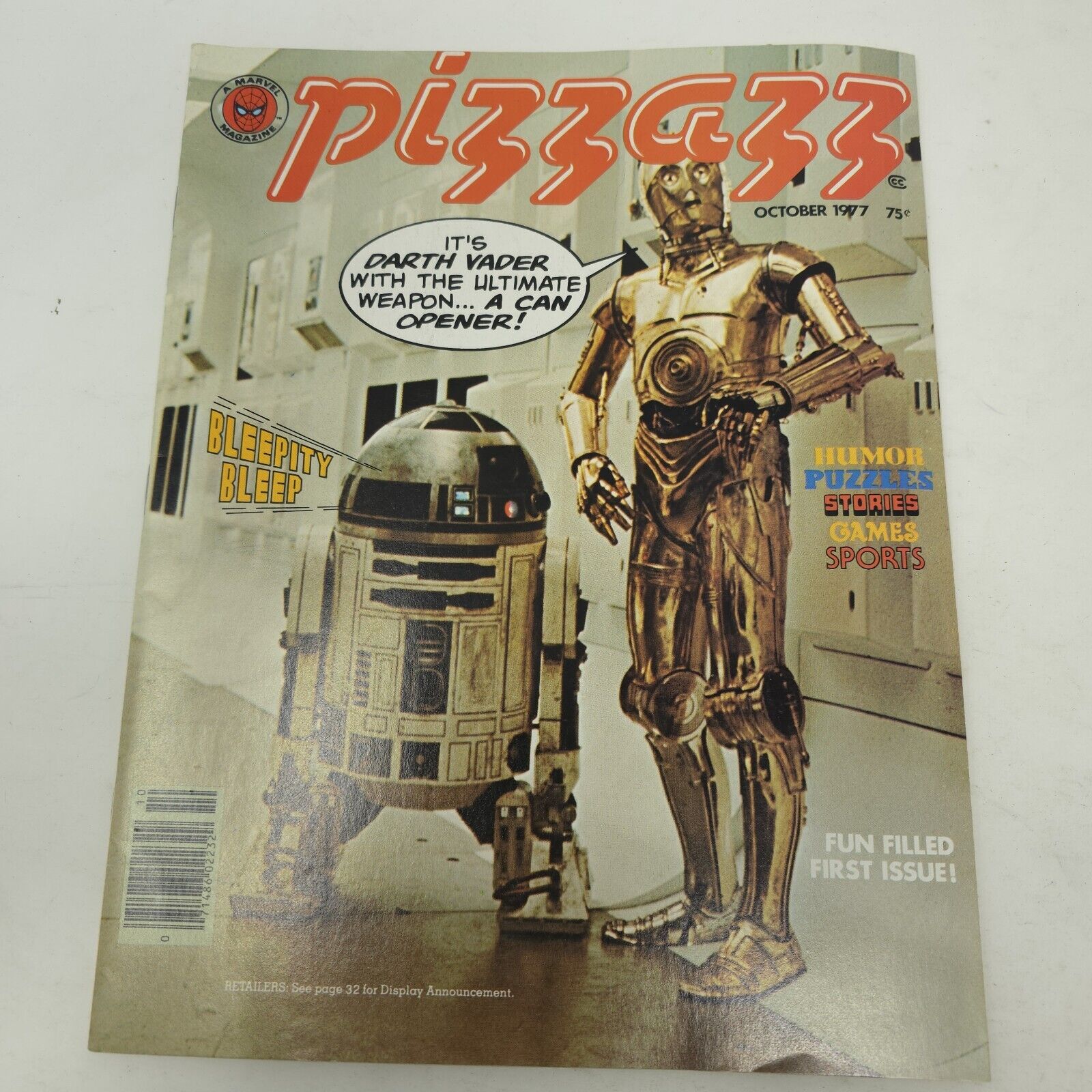 Marvel’s Pizzazz magazine #1, Star Wars October 1977 Premiere Edition 