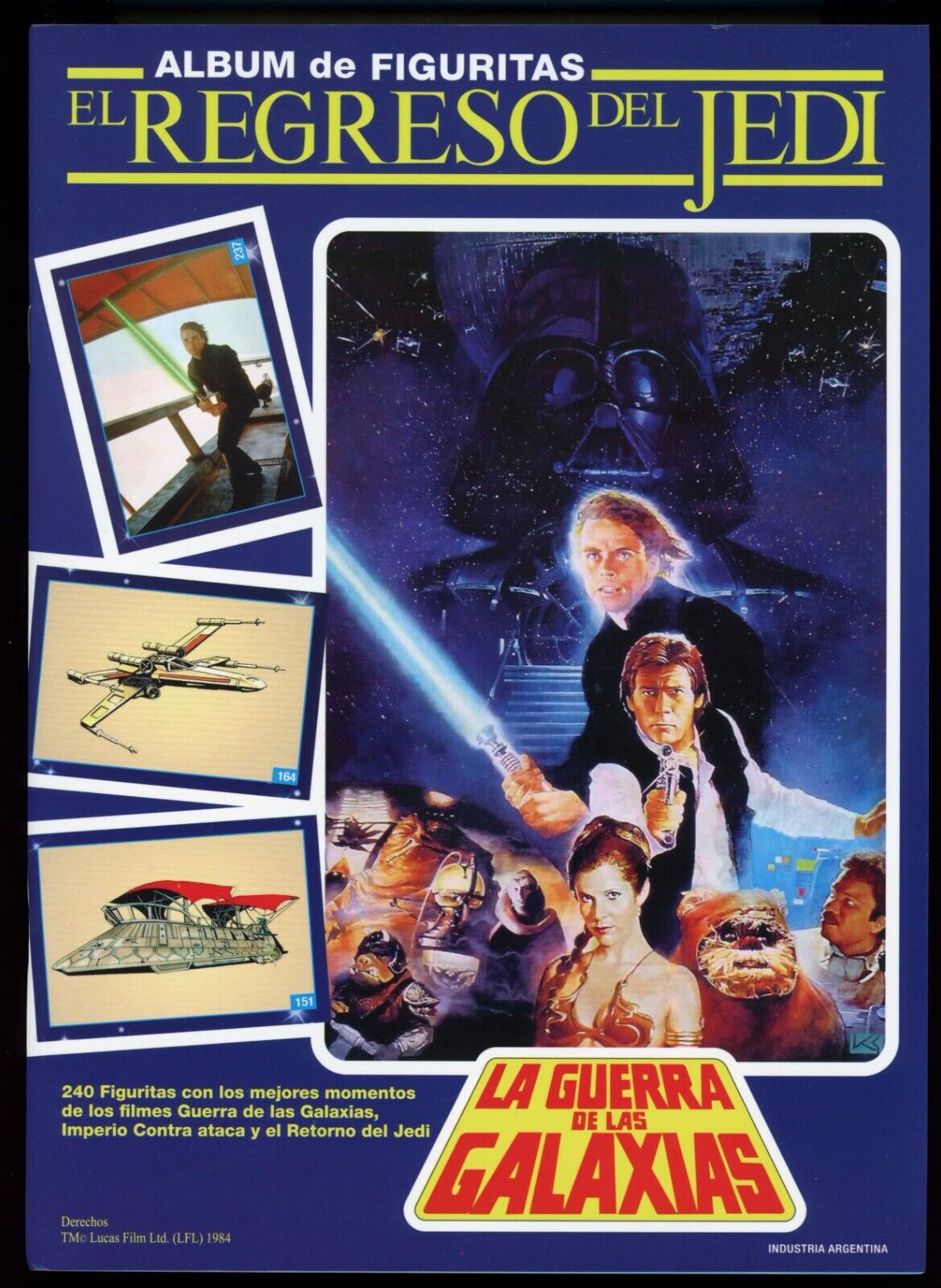 STAR WARS 1984 Argentina Return of the Jedi Sticker Album Unused *Please Read*