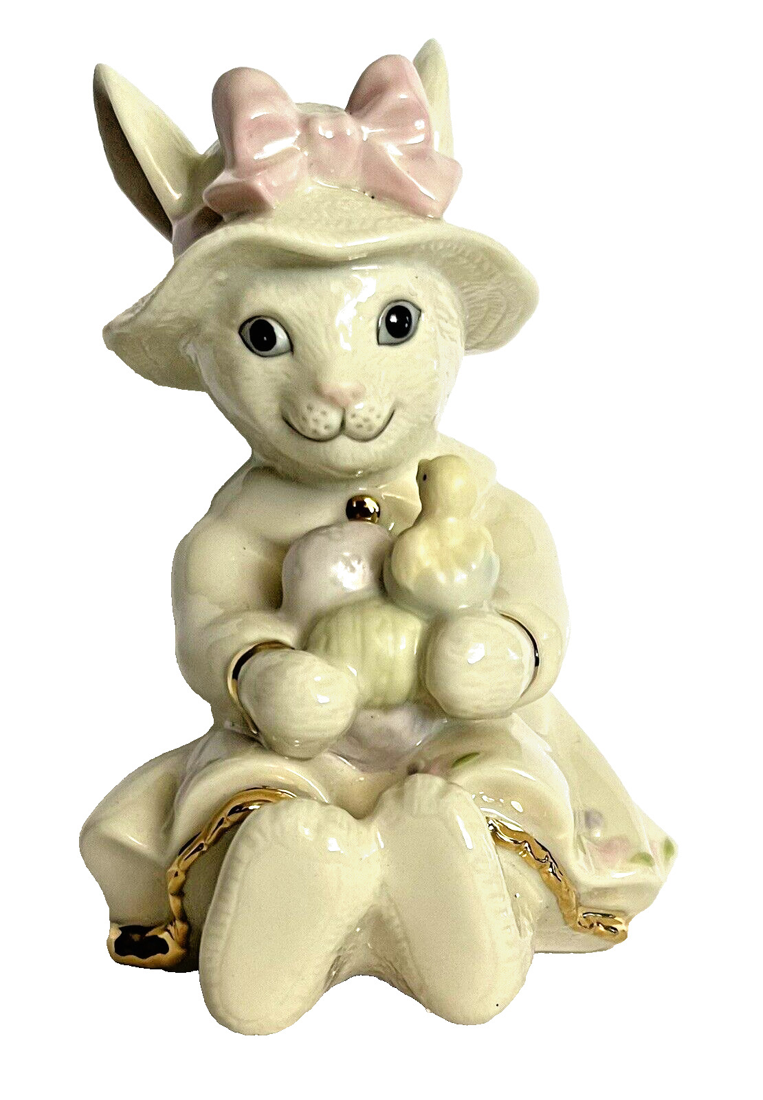 Lenox Easter Darling Girl Bunny with Eggs and Chick