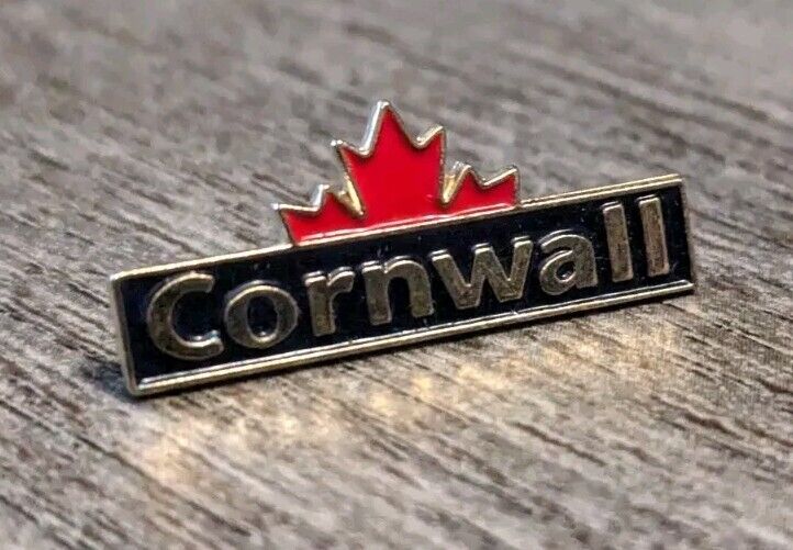Cornwall City Ontario, Canada Travel/Souvenir Lapel Pin Red Maple Leaf Design