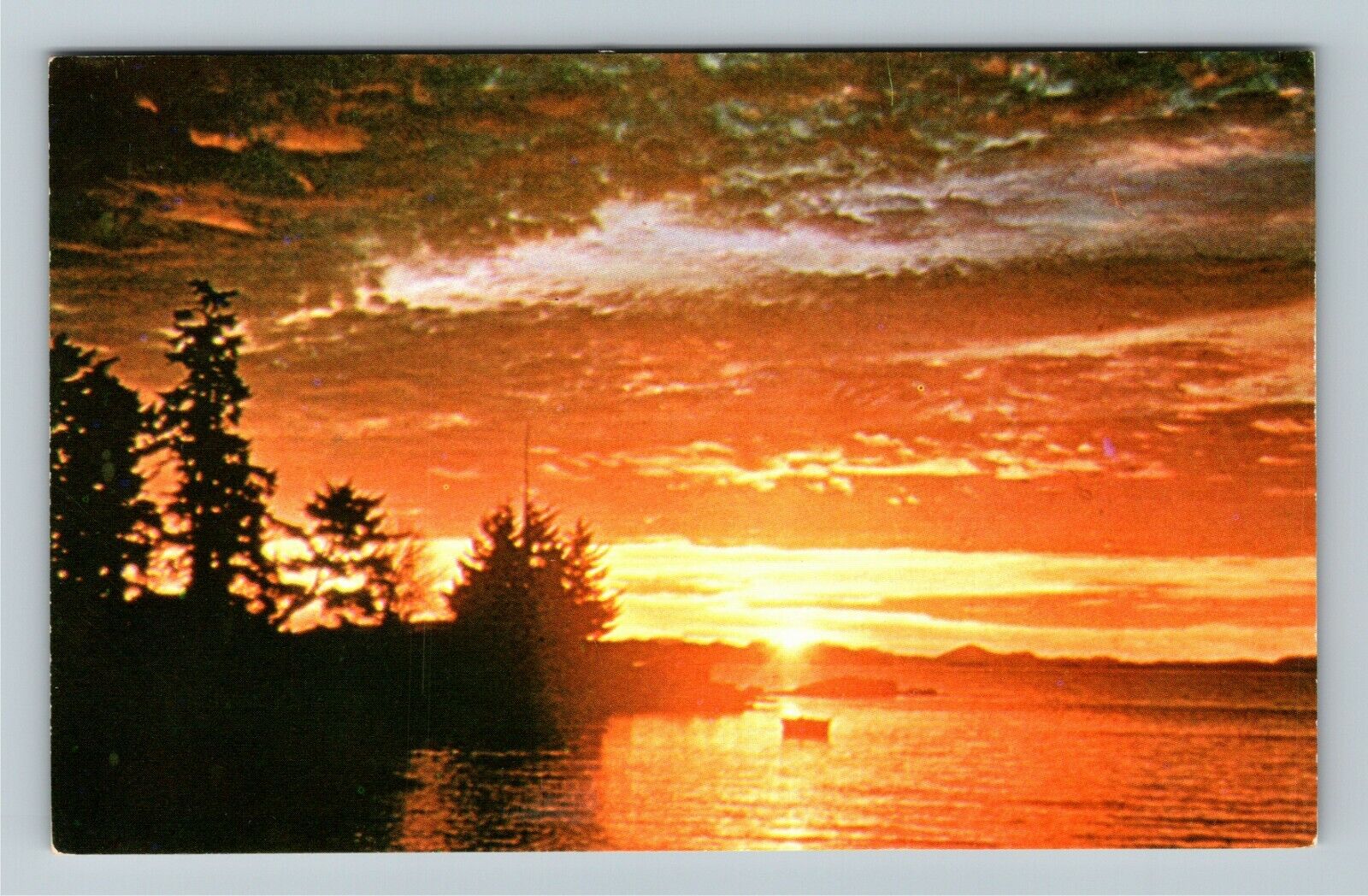 AK-Alaska, Mount Point Sunrise, Colorful View Colorful State, Vintage Postcard
