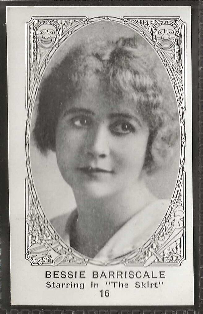 AMERICAN CARAMEL-MOVIE ACTORS & ACTRESSES 1921 (PRINTED BACK)-#016- BARRISCALE