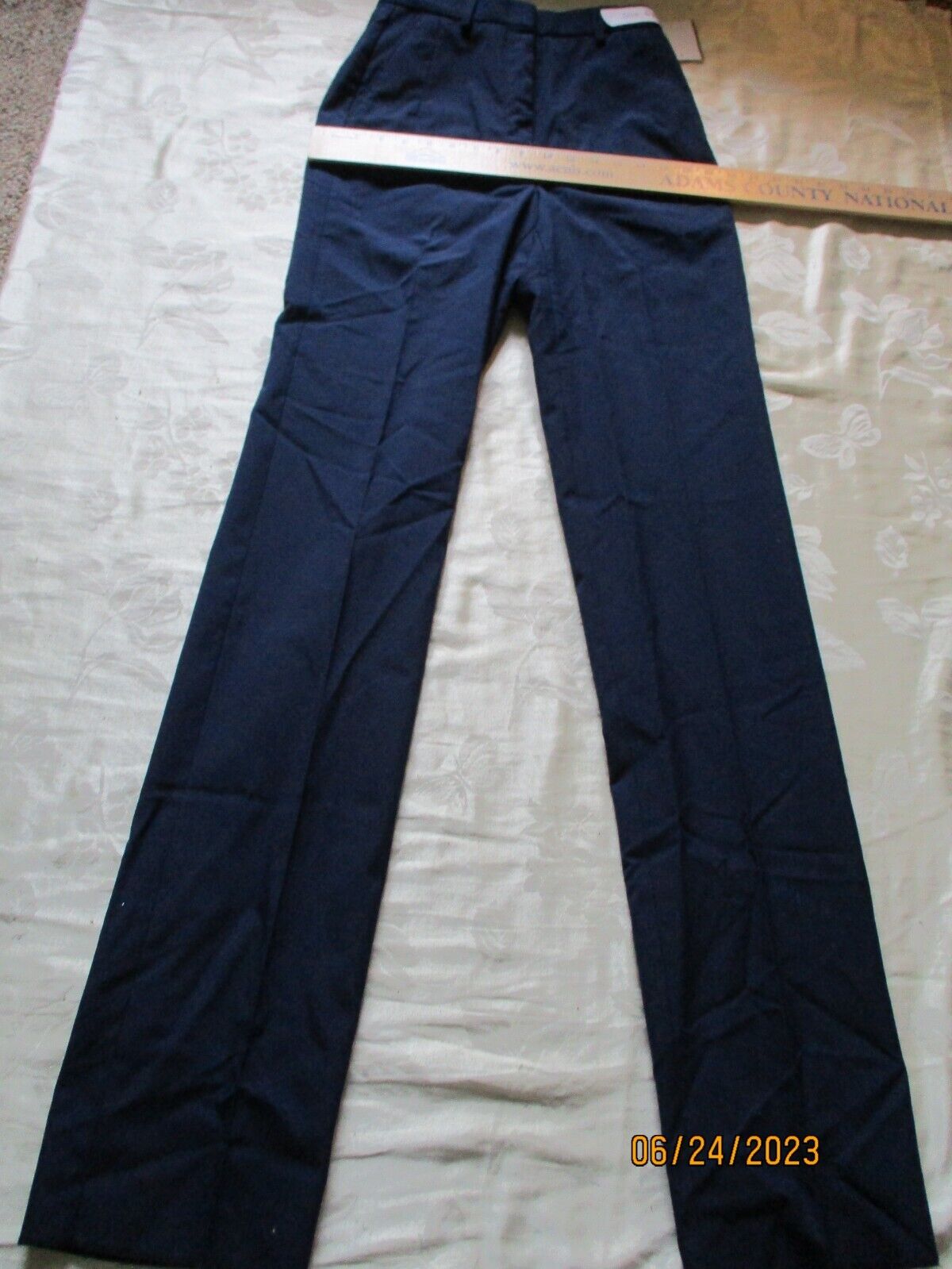 NEW/NOS Women\'s/Teen\'s/Girl\'s Blue Dress Coast Guard Slacks - Size 6-Junior Long