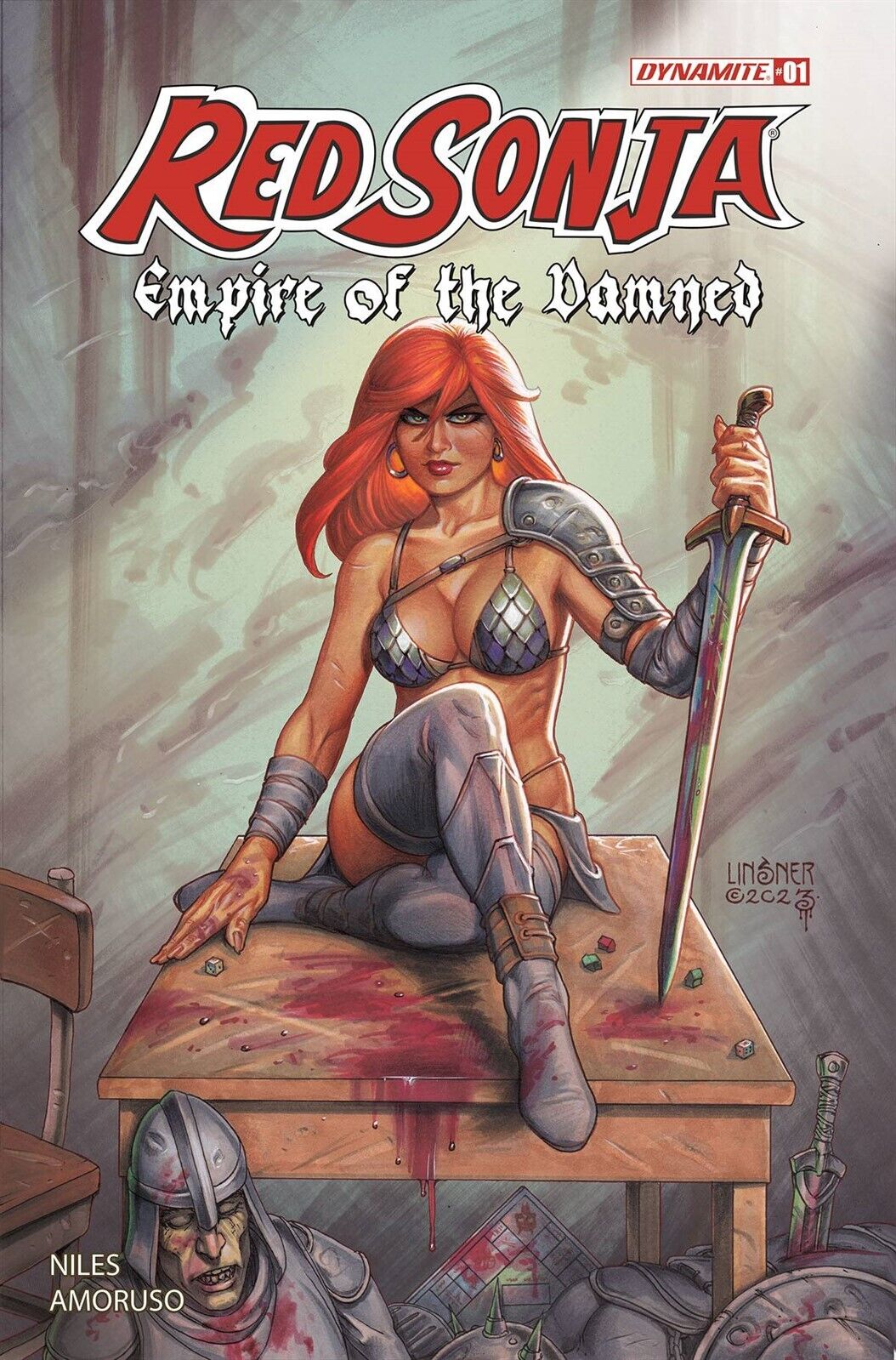 Red Sonja Empire Of The Damned #1 cover J Linsner foil 10 copy incentive variant