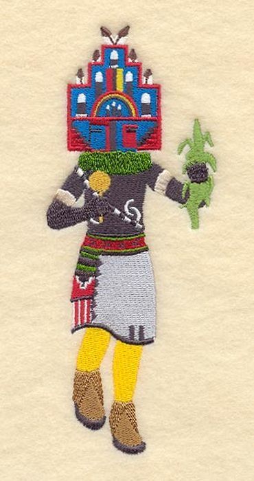 Hemis Dancer Kachina, Embroidered Patch 2.7