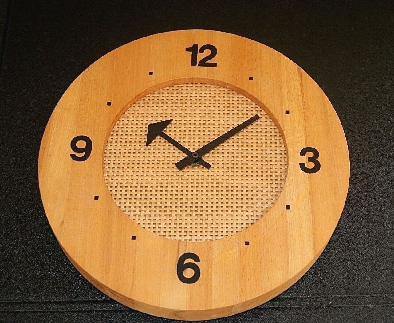 Vintage Kienzle German Wall Clock  Mid Century Wood Wall Clock